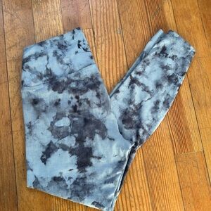 NOBULL Tie-Dye Leggings - Black and Gray